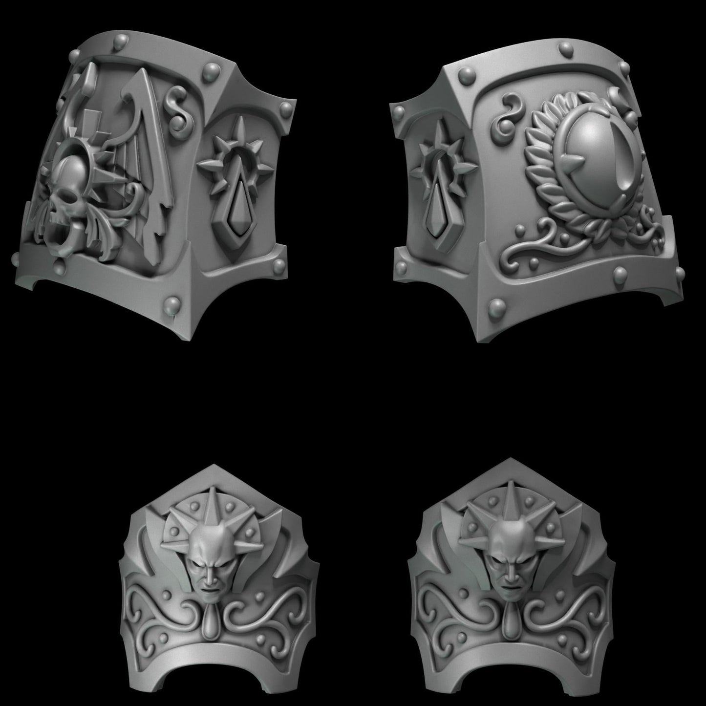 3d Printed Crimson Lords Ancient Armor Upgrade Kit by Greytide Studio