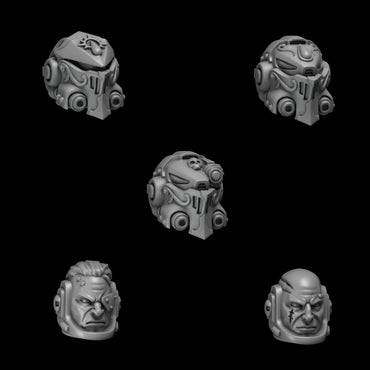 3d Printed Crimson Lords Heavy Armor Helmets x10 by Greytide Studio