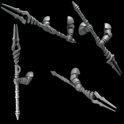 3d Printed Crimson Lords 2 Handed Spear Set  by Greytide Studio