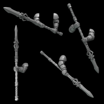 3d Printed Crimson Lords 2 Handed Spear Set  by Greytide Studio