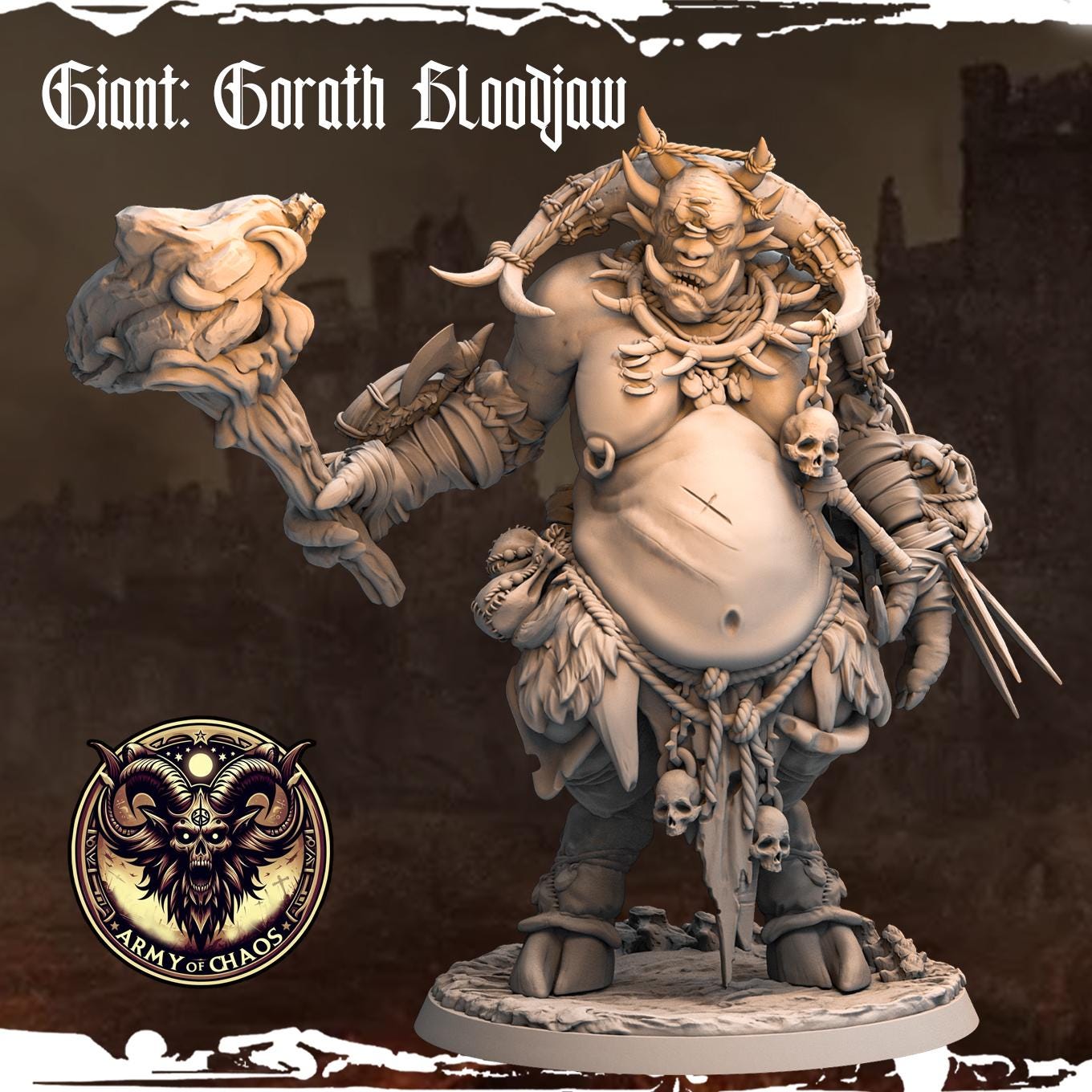 3D Printed Chaos Beast Giants by Monolith Arts