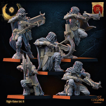 3d Printed Night Elf Arbalest Regiment x10 by Lost Kingdom Miniatures