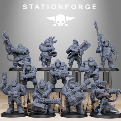 3D Printed Orkaz Team Fighters by StationForge Miniatures