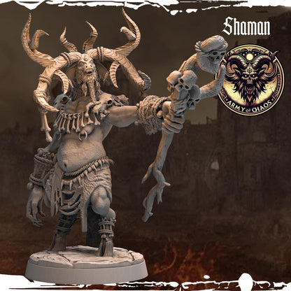 3D Printed Chaos Beast Shaman by Monolith Arts