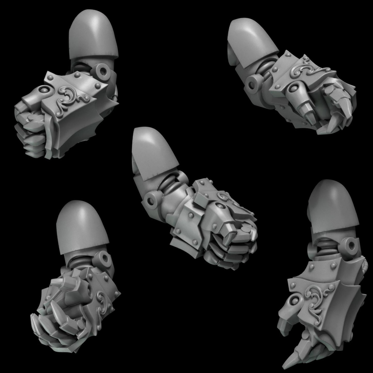 3d Printed Crimson Wings Fists x10 by Greytide Studio