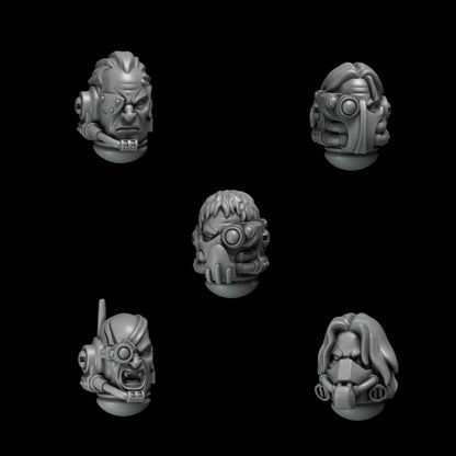 3d Printed Crimson Lords Tactical Heads x10 by Greytide Studio