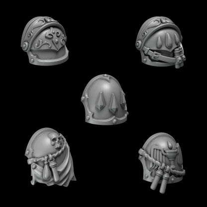 3d Printed Crimson Lords Tactical Shoulderpads #4 x10 by Greytide Studio