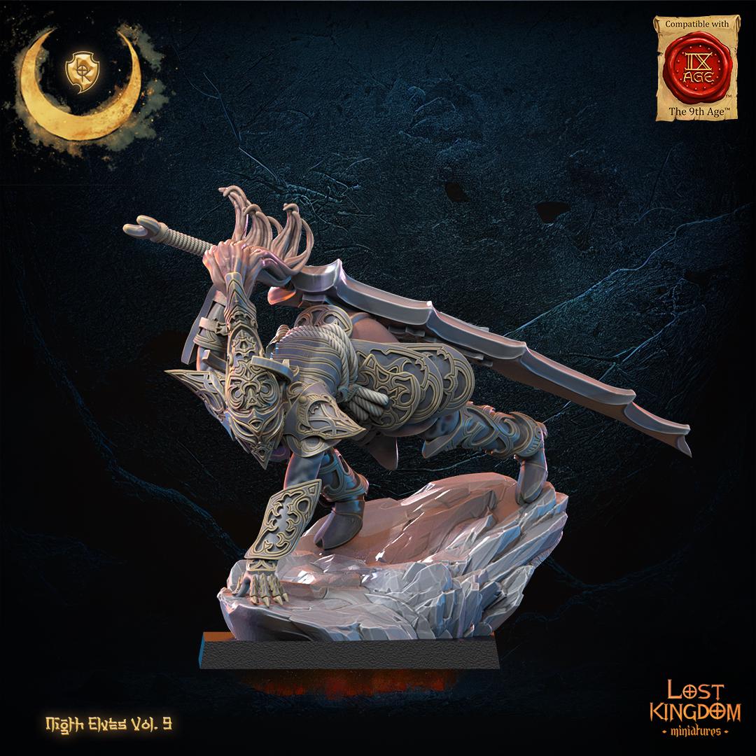 3D Printed Night Elf Ninja Hero by Lost Kingdom Miniatures
