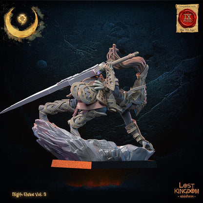 3D Printed Night Elf Ninja Hero by Lost Kingdom Miniatures