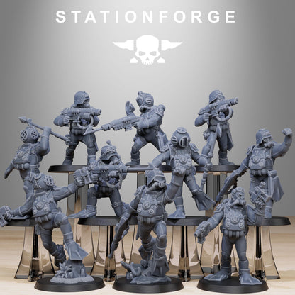 3D Printed GrimGuard Combat Divers by StationForge Miniatures