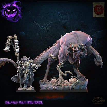 3D Printed Warlock and Daemon Familiar by Lost Kingdom Miniatures