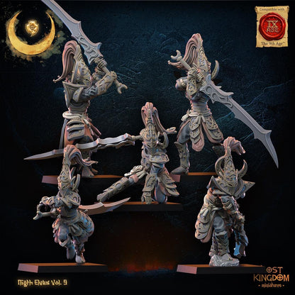 3D Printed Night Elf Warrior Regiment x10 by Lost Kingdom Miniatures
