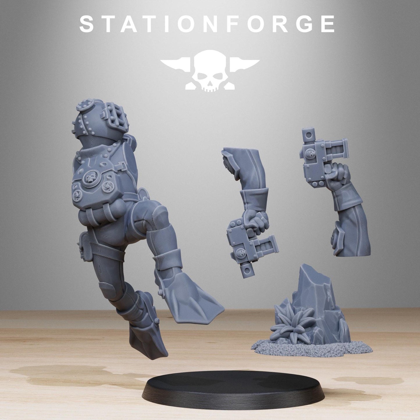 3D Printed GrimGuard Combat Divers by StationForge Miniatures