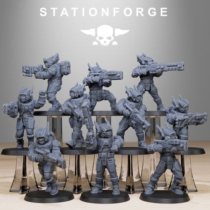 3D Printed Tarion Assault Squad x10 by StationForge Miniatures