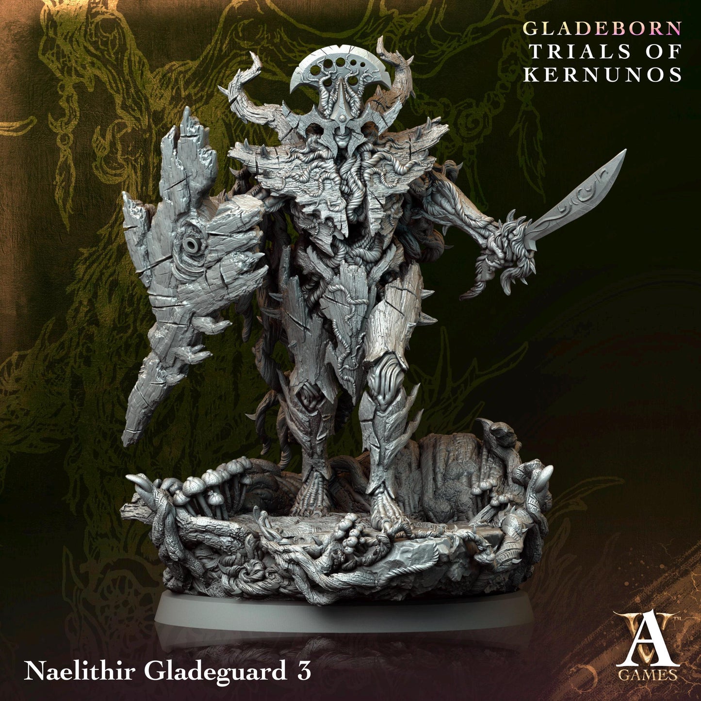 3D Printed Naelithir Gladeguard by Archvillain Games