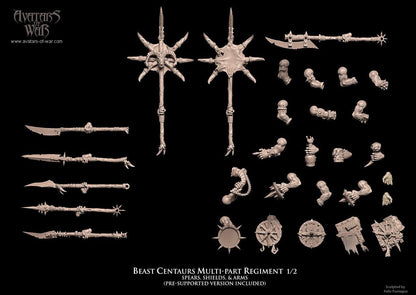 3D printed Warrior Beast Centaur Regiment by Avatars of War