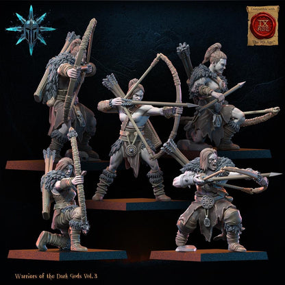 3D Printed Chaos Barbarian Archer Regiment x10 by Lost Kingdom Miniatures