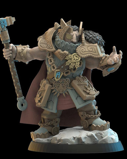 3d Printed Thordin, The One Eyed Dwarf by Lost Kingdom Miniatures