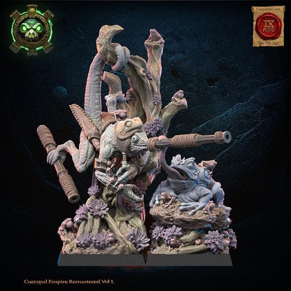 3d Printed Lizard Kin Heroine by Lost Kingdom Miniatures