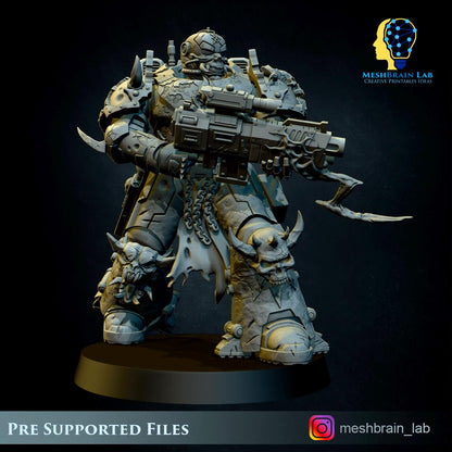 3d Printed Doom Marine Squad, by Meshbrain Labs