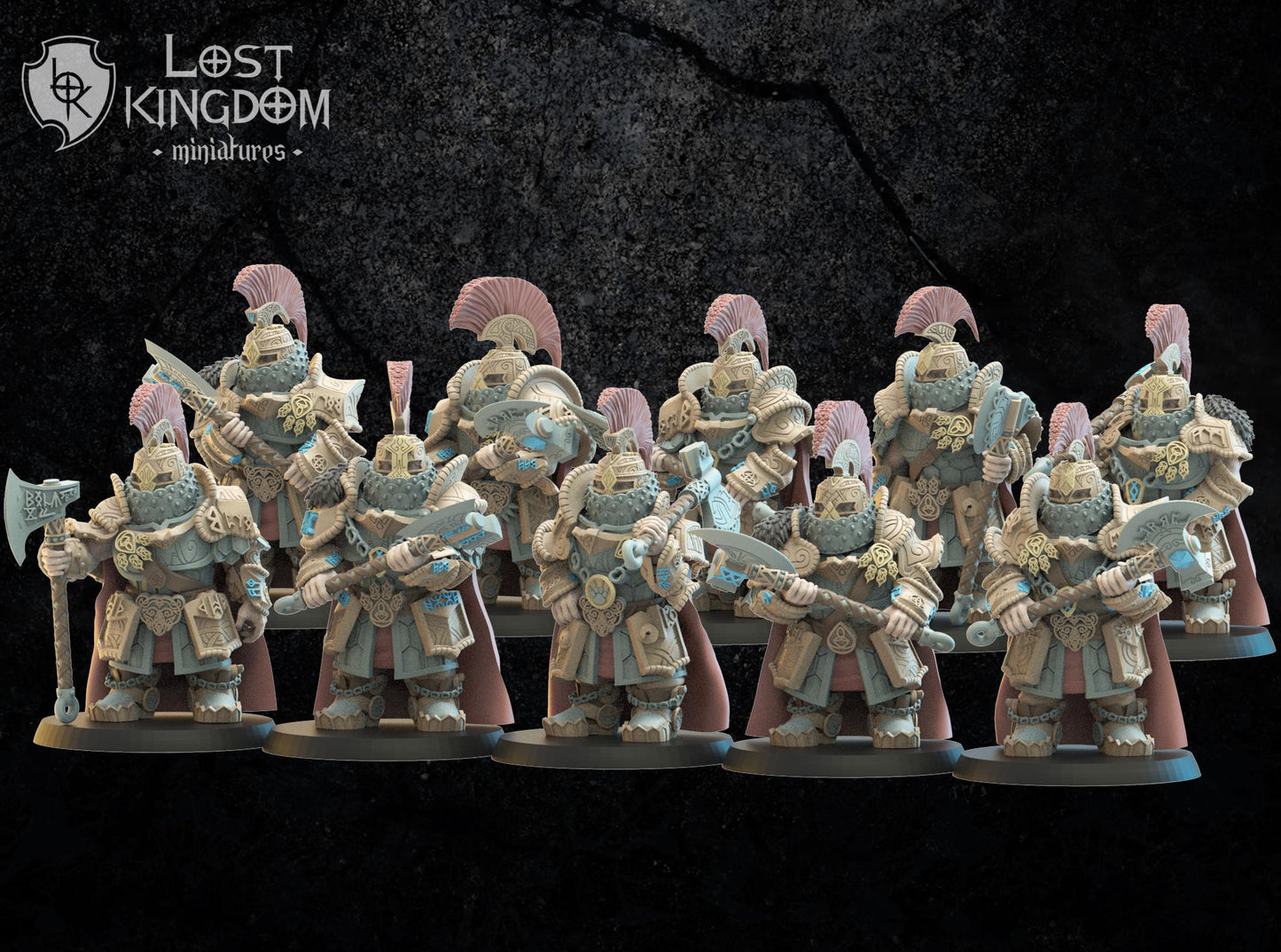 3d Printed Dwarf Magyabor Guard by Lost Kingdom Miniatures