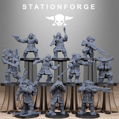 3D Printed GrimGuard Frostwatch Patrol by StationForge Miniatures