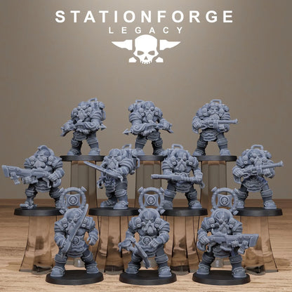 3D Printed Ironvale Dwarf Infantry by Stationforge Legacy Miniatures