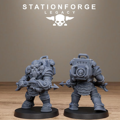 3D Printed Ironvale Dwarf Infantry by Stationforge Legacy Miniatures