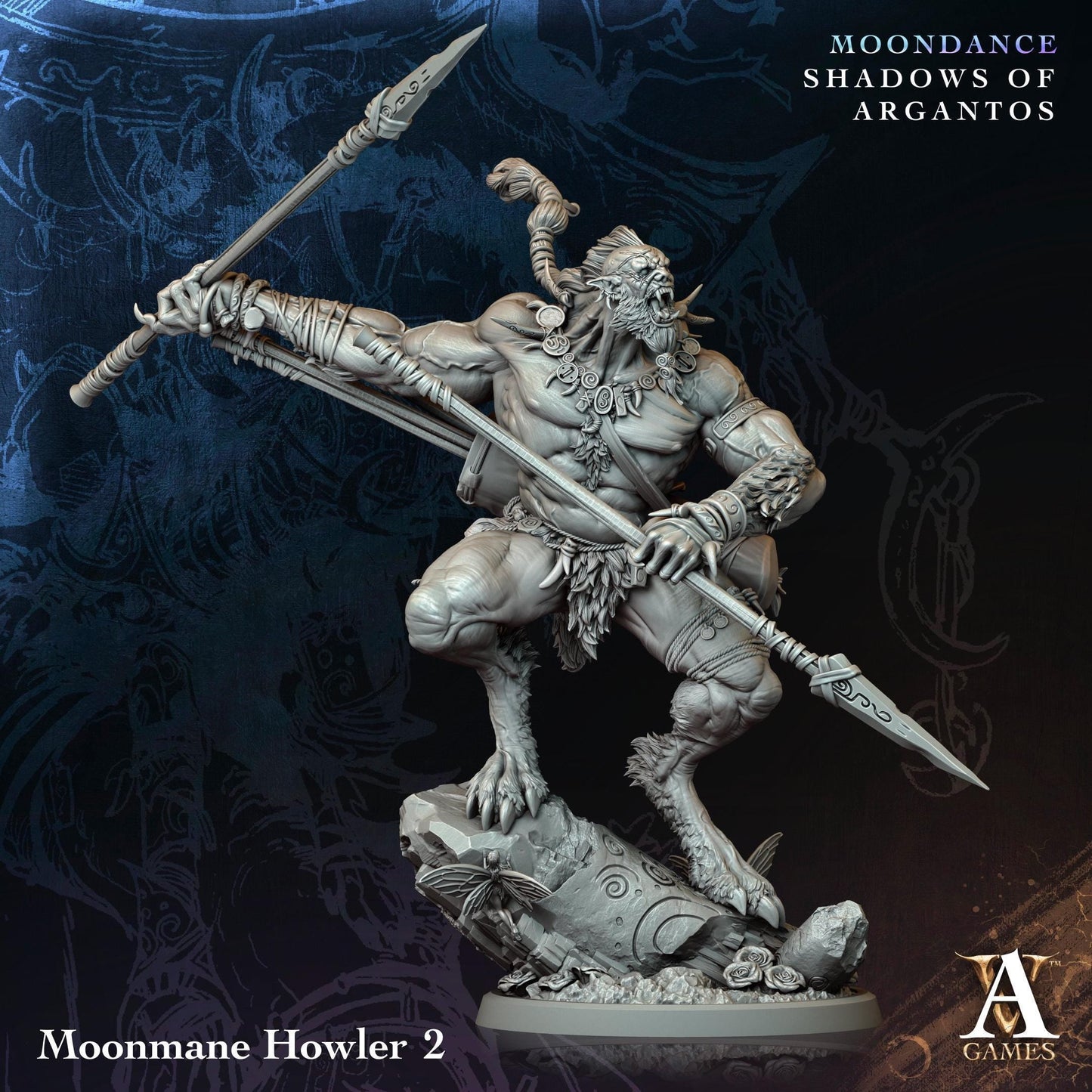 3D Printed Moonmane Howlers by Archvillain Games