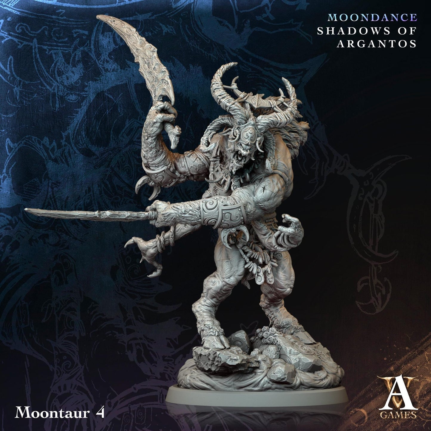 3D Printed Moontaurs by Archvillain Games