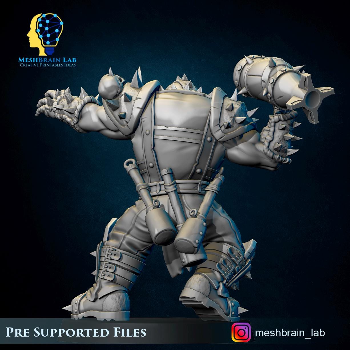 3d Printed Ork Special Tank Attacker by Meshbrain Labs Miniatures