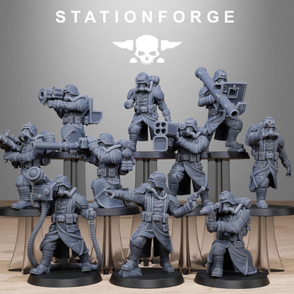 3D Printed GrimGuard Rocketeers by StationForge Miniatures