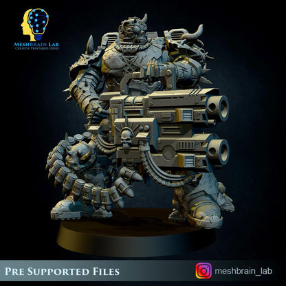 3d Printed Doom Marine Squad, by Meshbrain Labs