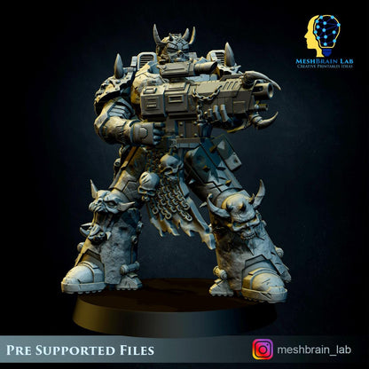 3d Printed Doom Marine Squad, by Meshbrain Labs