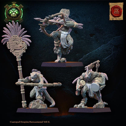 3d Printed Dragon Kin Command Group by Lost Kingdom Miniatures
