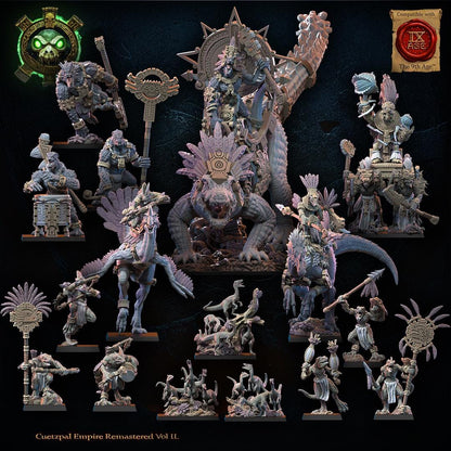 3d Printed Dragon Elder Command Group by Lost Kingdom Miniatures