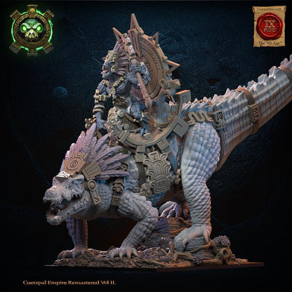 3d Printed Tocih, Cuetzpalli Heroine by Lost Kingdom Miniatures