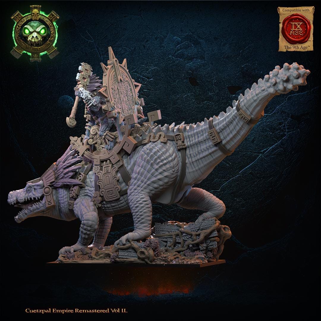 3d Printed Tocih, Cuetzpalli Heroine by Lost Kingdom Miniatures