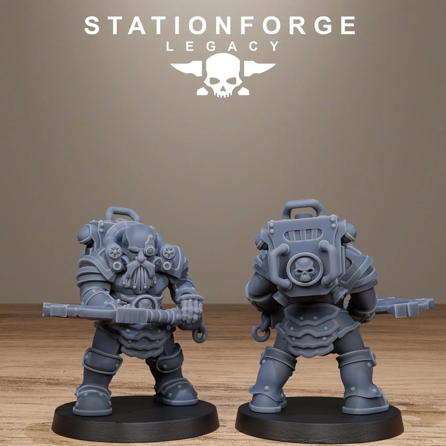3D Printed Ironvale Dwarf Infantry by Stationforge Legacy Miniatures