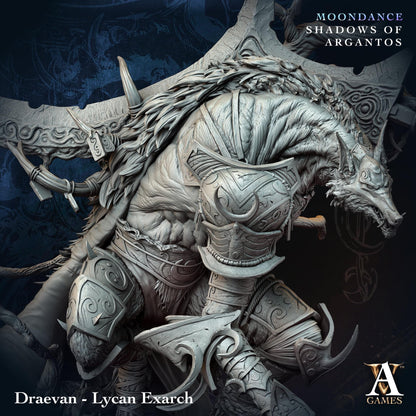 3D Printed Draevan, Lycan Exarch by Archvillain Games