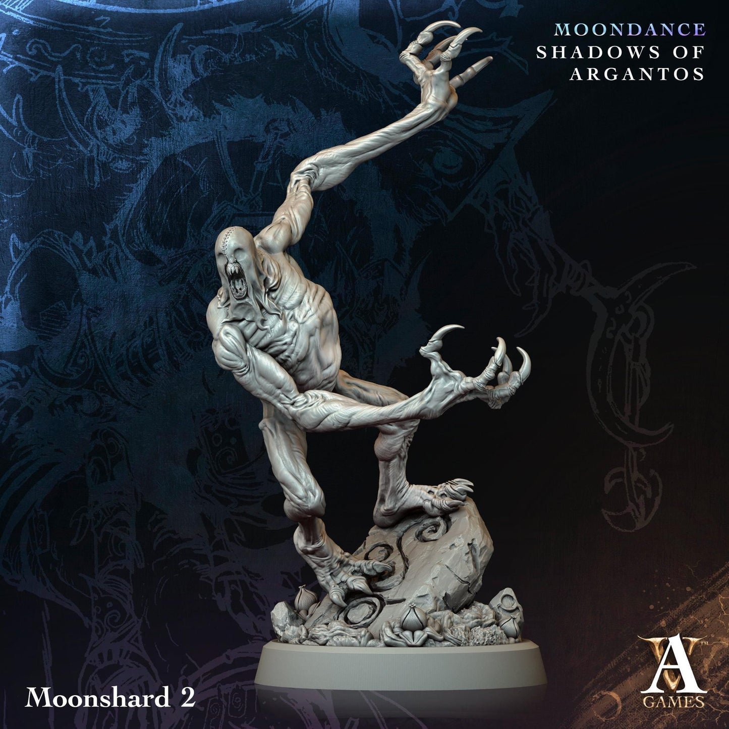 3D Printed Moonshards by Archvillain Games