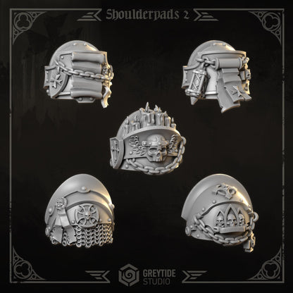 3d Printed Eternal Crusader Shoulderpads x10 #2 by Greytide Studio