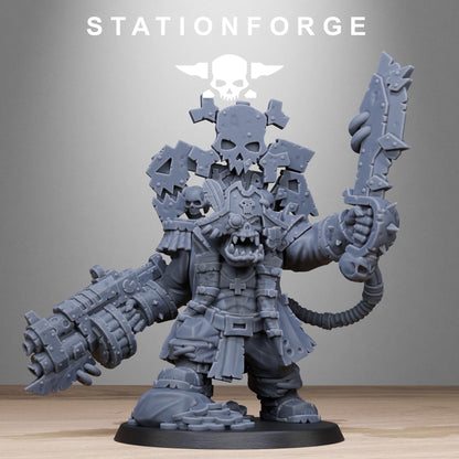 3D Printed Orkaz Pirate Boss by StationForge Miniatures