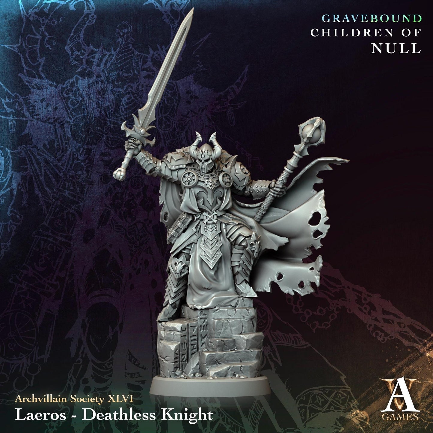 3D PrintedLaeros - Deathless Knight by Archvillain Games