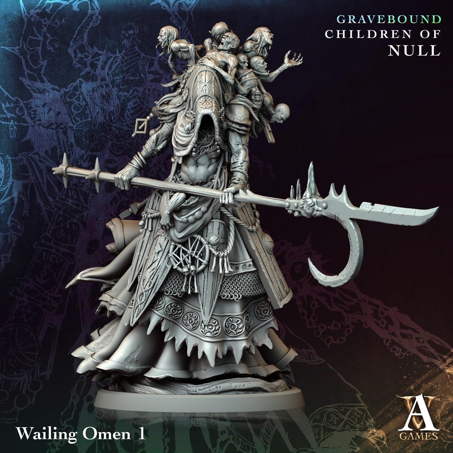 3D Printed Wailing Omens by Archvillain Games