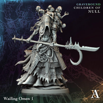 3D Printed Wailing Omens by Archvillain Games