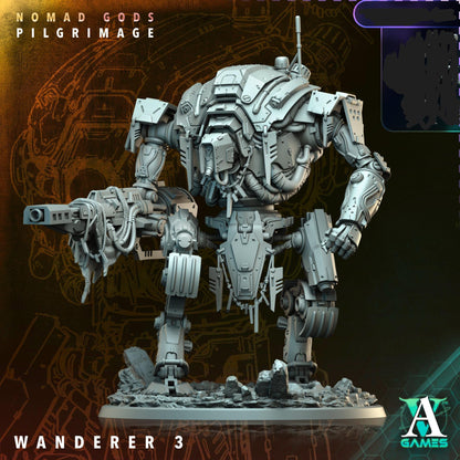 3D Printed Archimandrite Wanderer, Giant Robot Walker by Archvillain Games