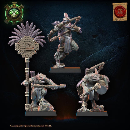 3d Printed Dragon Kin Command Group by Lost Kingdom Miniatures