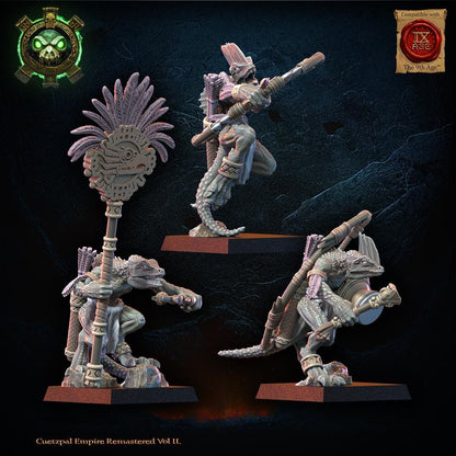 3d Printed Dragon Kin Command Group by Lost Kingdom Miniatures