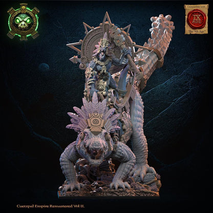 3d Printed Tocih, Cuetzpalli Heroine by Lost Kingdom Miniatures